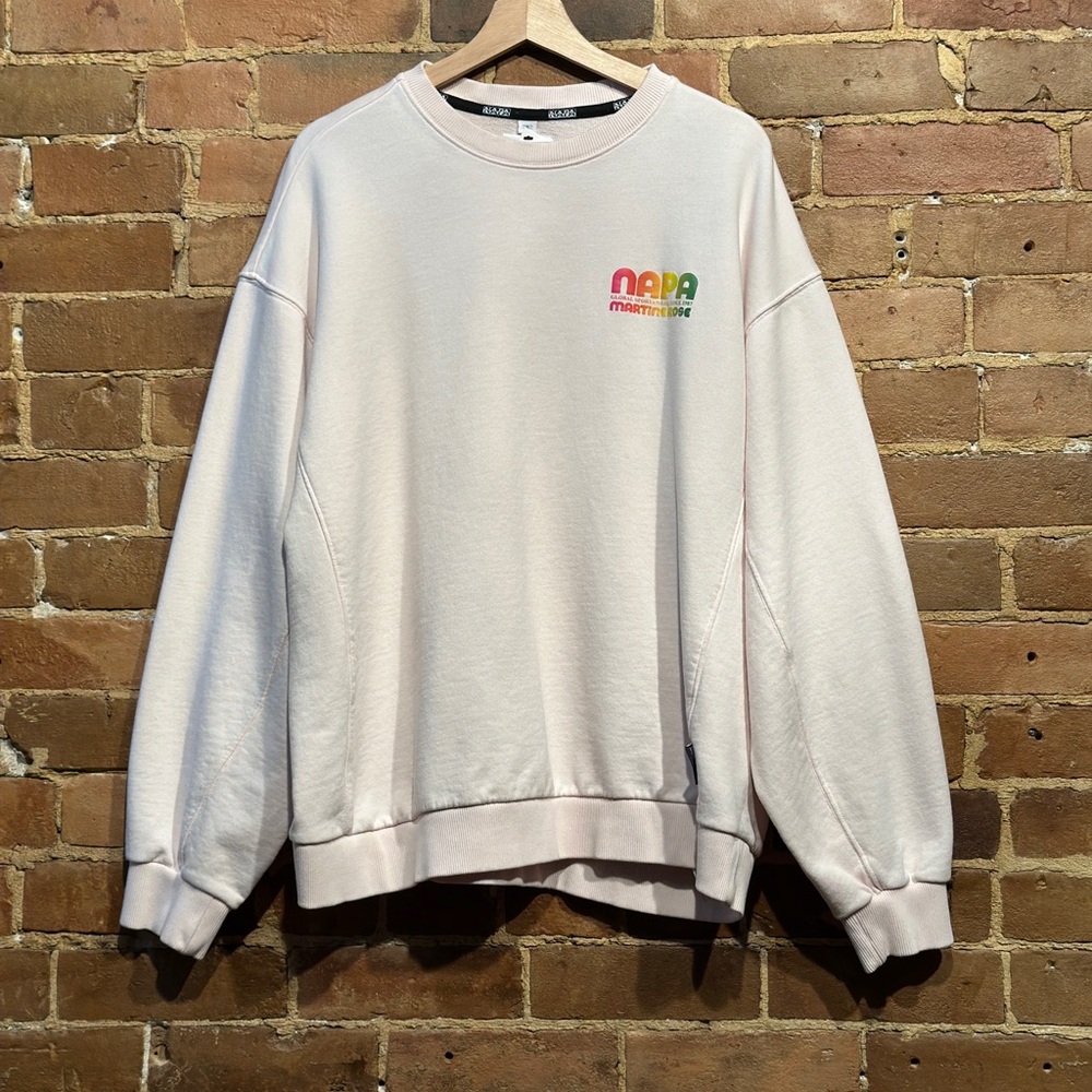 Martine Rose White Crewneck Sweater Classic Relaxed Fit
